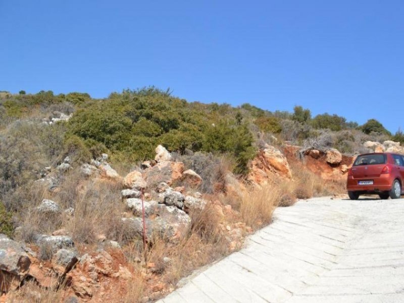 Vathi Kreta, Vathi: Baugrundstück mit Meerblick nahe Agios Nikolaos zu verkaufen Grundstück kaufen